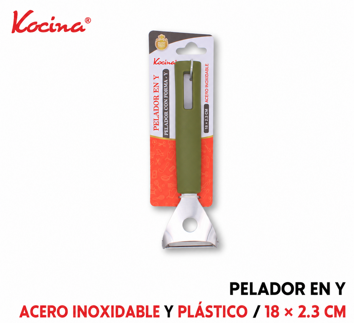 Pelador en Y de acero inoxidable