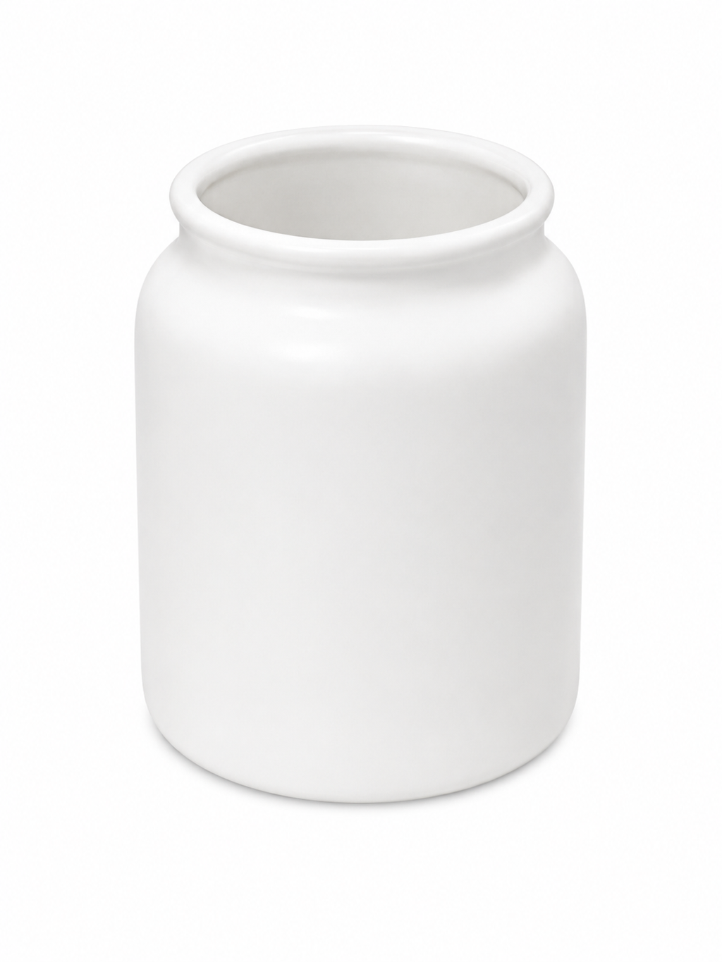 Jarrón blanco mate