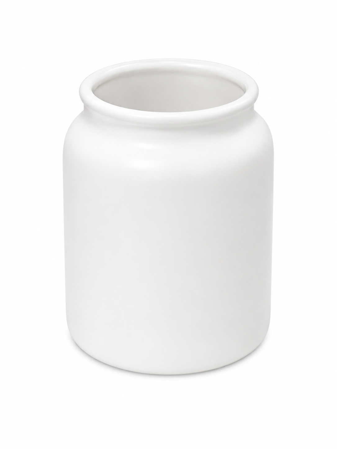 Jarrón blanco mate