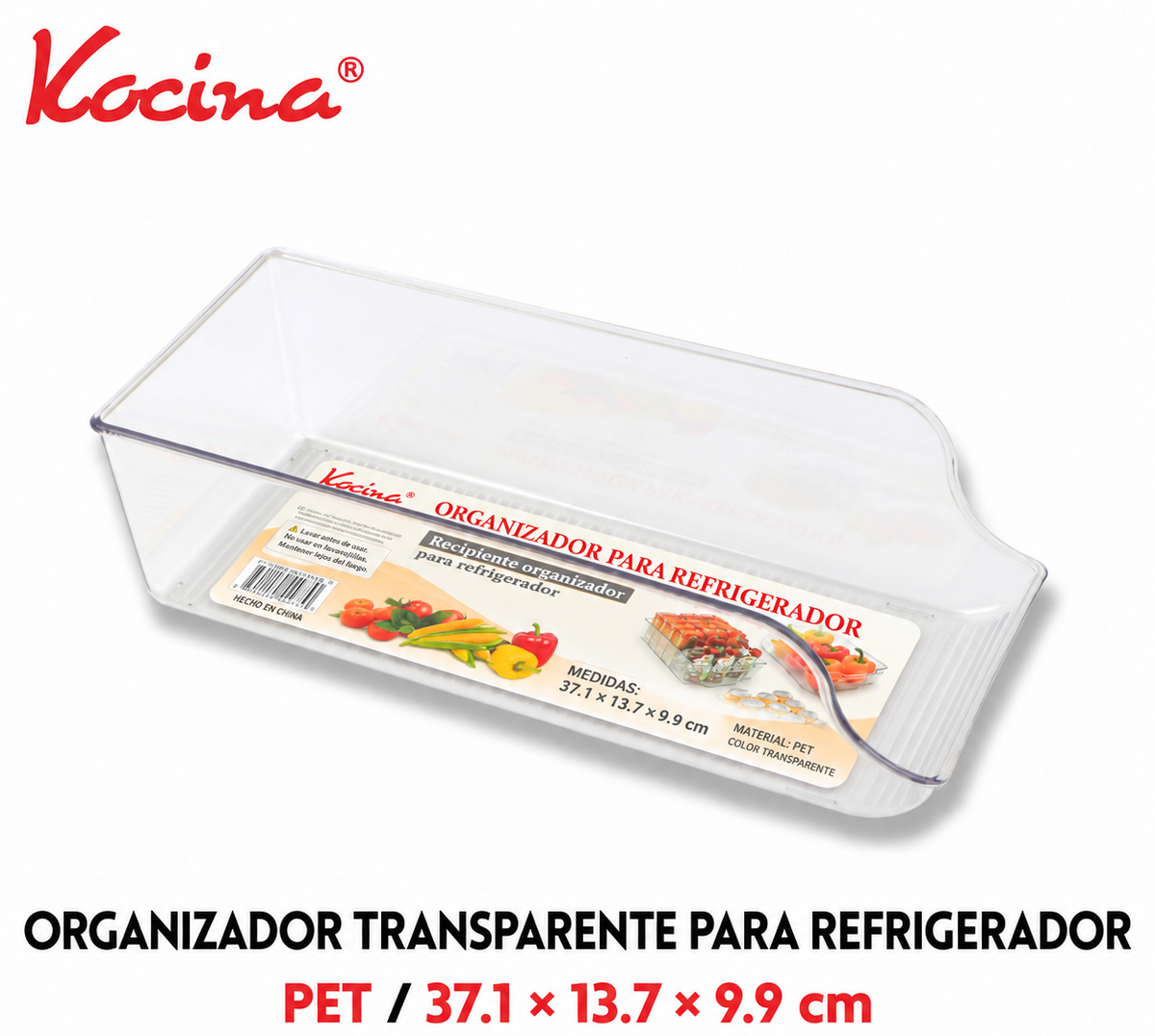 Organizador transparente para refrigerador