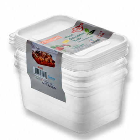 3 recipientes de plástico para alimentos 1.3 l