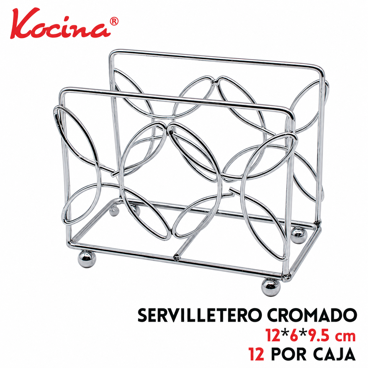 Servilletero cromado