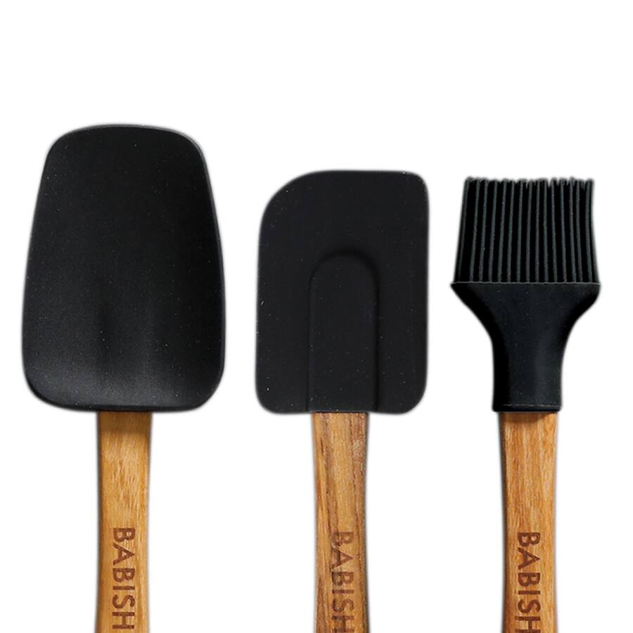 Juego de 5 utensilios de cocina esenciales de madera y silicona Babish