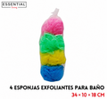 4 esponjas exfoliantes para baño