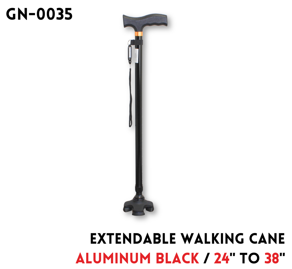 Bastón extensible de aluminio