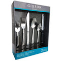 Juego de cubiertos Gibson Palmore Plus de 24 piezas de acero inoxidable con 4 cuchillos para carne-