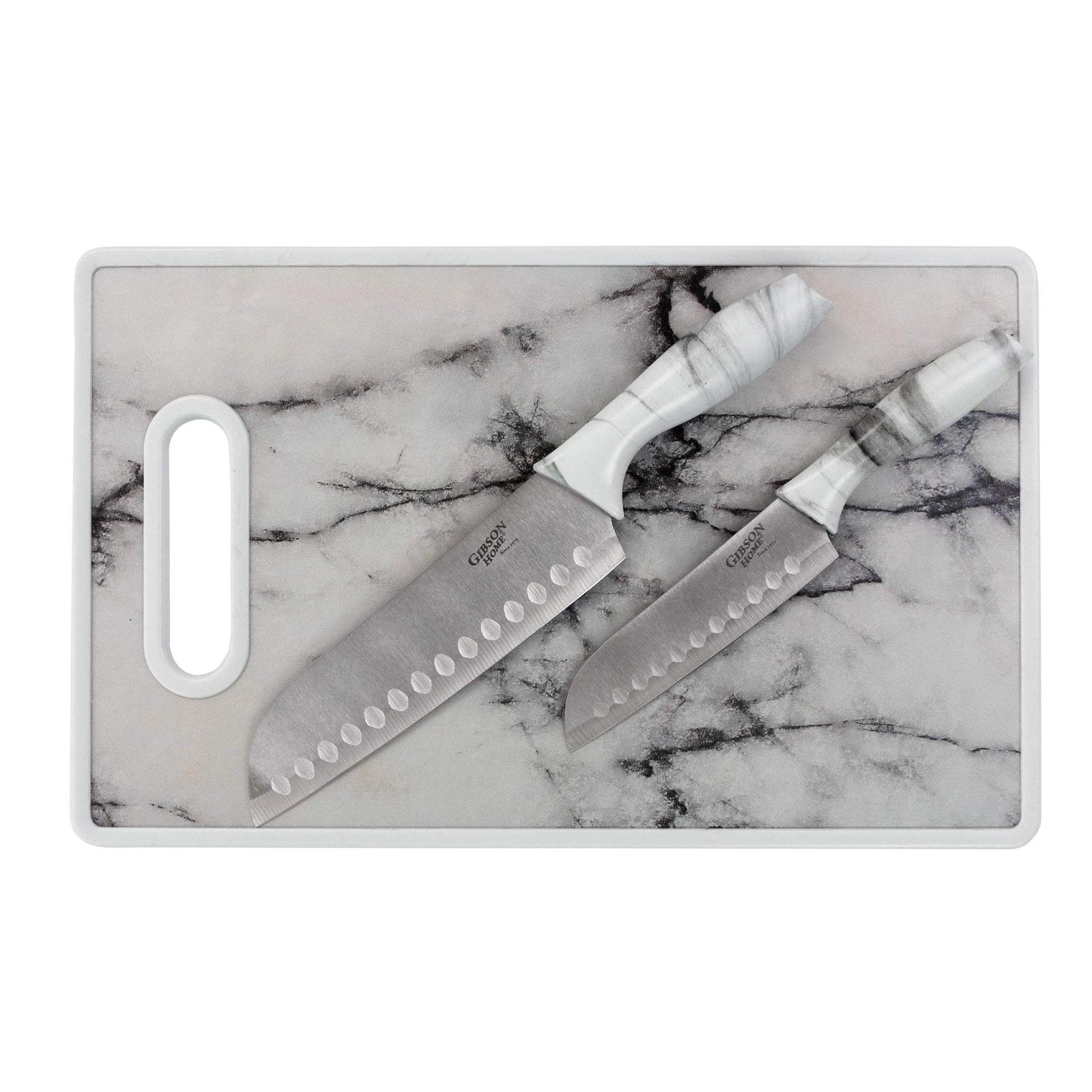Juego de cuchillos de acero inoxidable 3 piezas con tabla