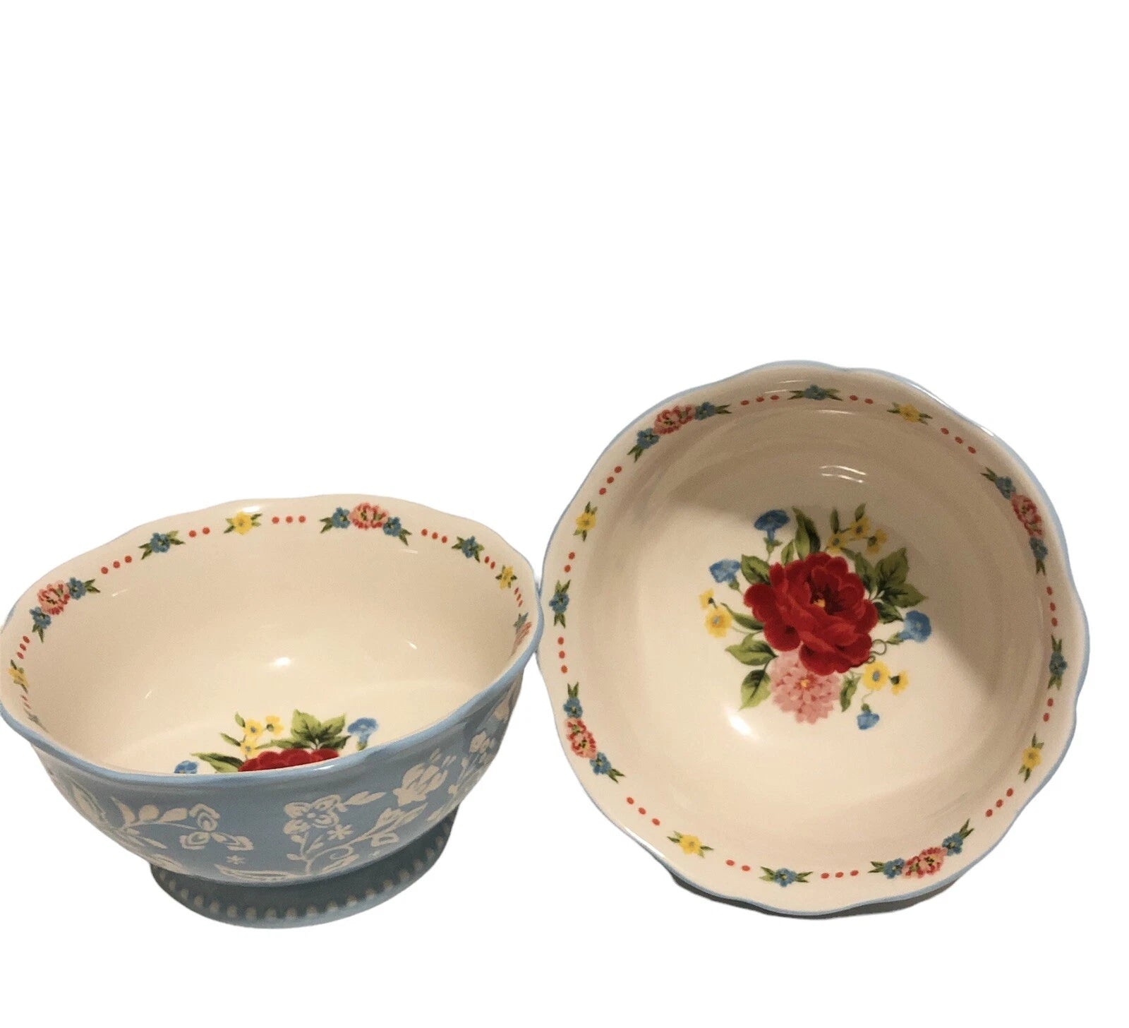 Juego de 4 tazones de cerámica Pioneer Woman Sweet Rose