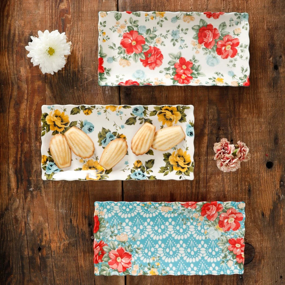 Bandejas para Servir Pioneer Woman Mezcla Floral
