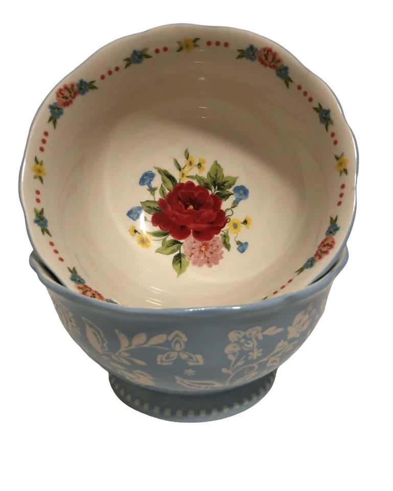 Juego de 4 tazones de cerámica Pioneer Woman Sweet Rose