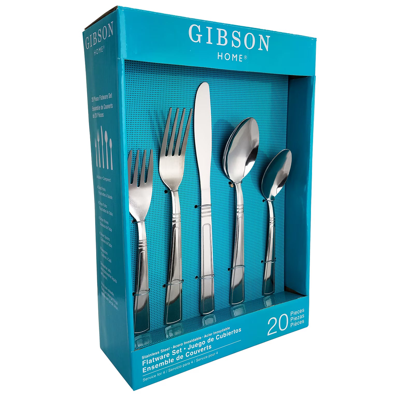 Set de cubiertos 20 piezas de acero inoxidable Gibson Home